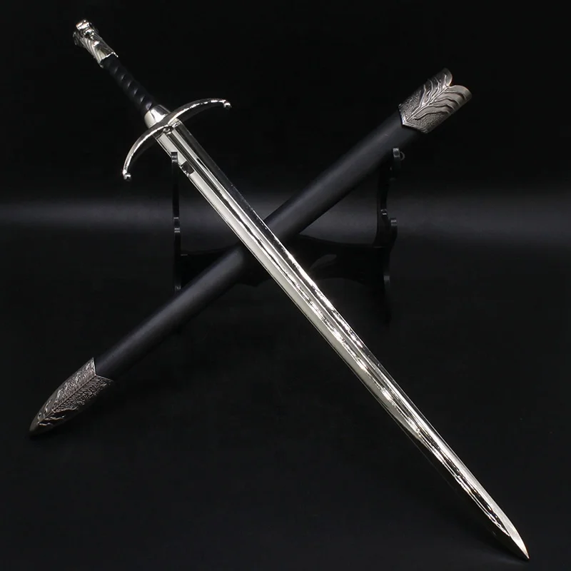 The most popular Song of Ice and Fire Thrones Longclaw Direwolf Sword keychain toys art 30 CM from China Manufacturer
