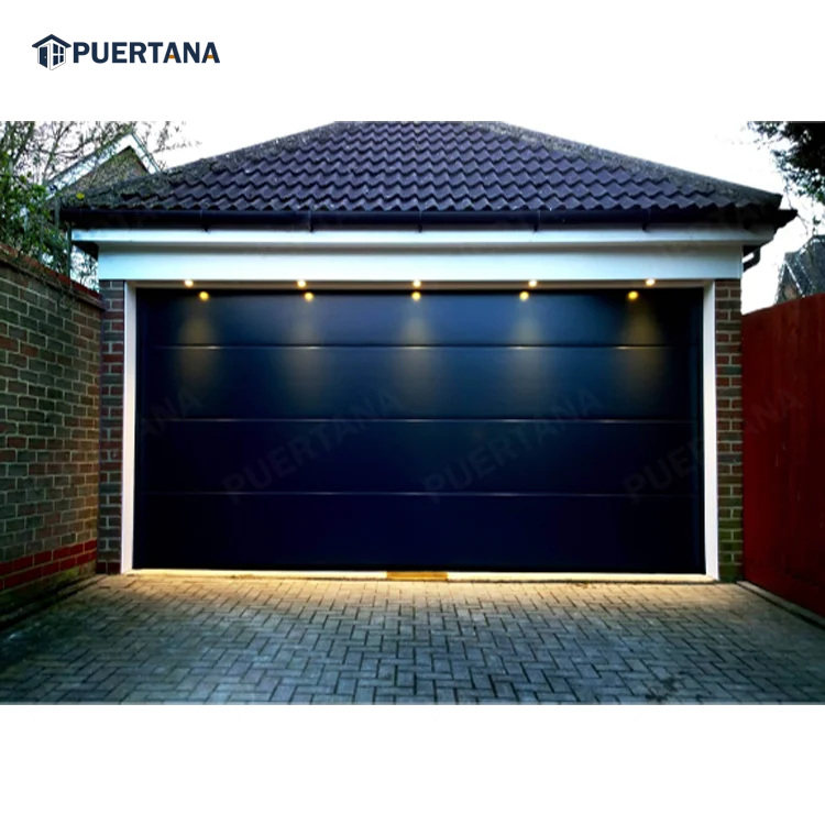 Overhead Sandwich Panel Insulated Sectional Garage Doors Remote Control Swift Roll Up  Stainless Steel Garage Door