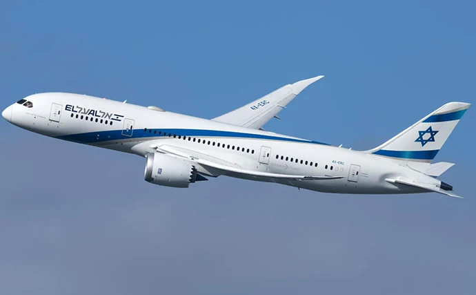 Diecast Aircraft Model El Al Israel Airlines B787 Model with Landing Gears and Display Stand 20CM Boeing 787 Metal Plane Model