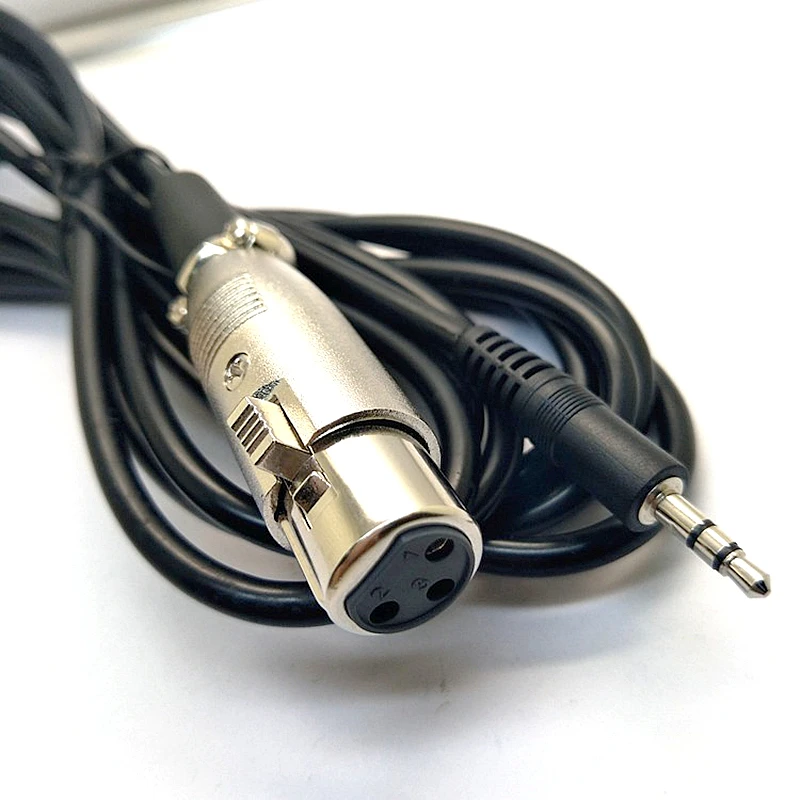 3.5mm Stereo Audio Plug to 3 pin XLR Female Cable TRS Jack Plug Headphones Audio Cable