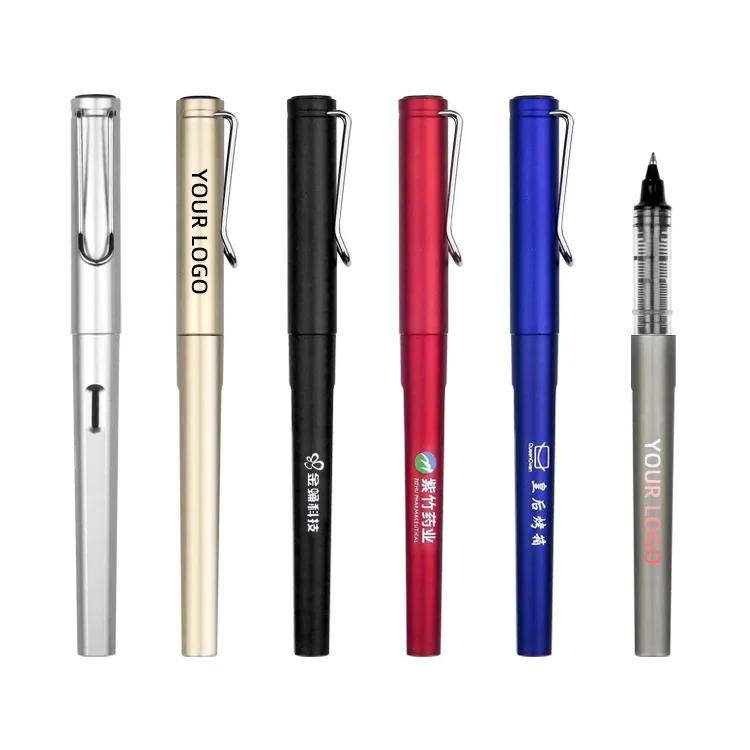 Promotion Black high quality competitive price Red Blue Gel Pens 0.5mm custom logo Pen Gel Pen