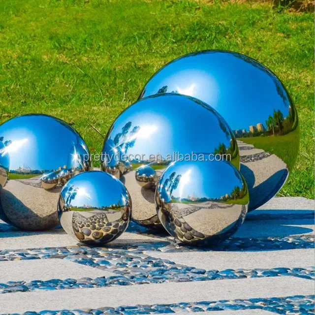 custom size color fountain ball Stainless steel 304 metal hollow fountain ball Outdoor landscape decoration large fountain ball
