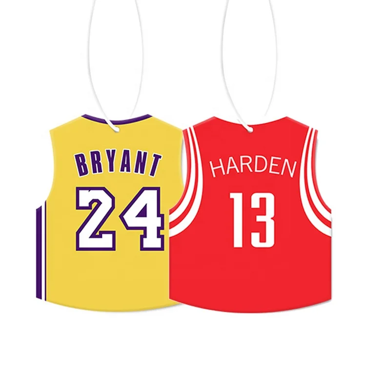 Wholesale Air Freshener  Customized Logo  Perfumed Paper Card Promotional Sports Club Team Uniform Shape Car Air Fresheners