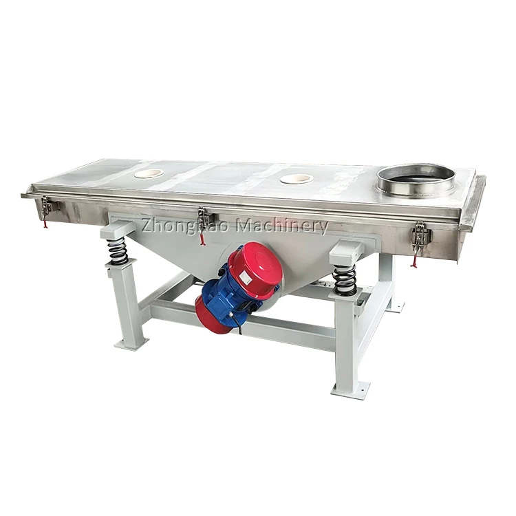 Food Grade Stainless Steel Linear Vibrating Sieve Shaker For Soybean Seed Processing Machine