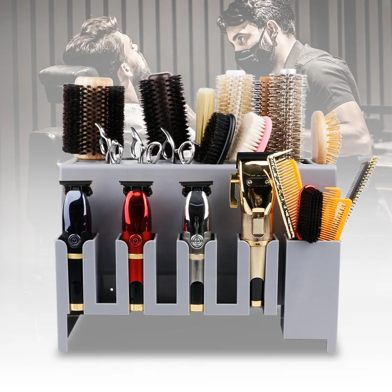 Barbershop Hair Cutting Clippers Trimmers Shears Scissors Brushes Combs Organizer Barber Hairstylist Organizer Tools Holder