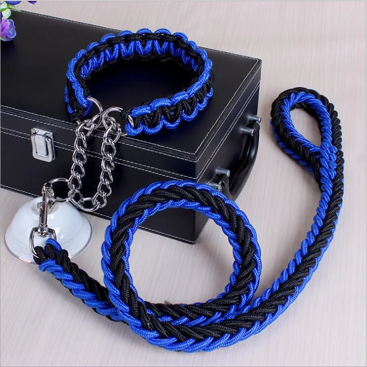 Durable Dog Rope Leash Premium Quality Woven Nylon Braided Rope Lead Dog Leash for Walking Dog
