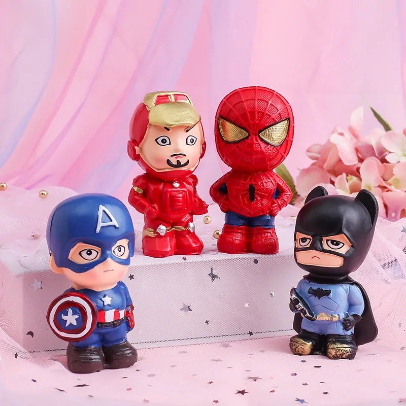 
1 шт. фигурка героя Marvel Человек-паук, серия героев титанов, детские игрушки-супергерои, украшение торта 