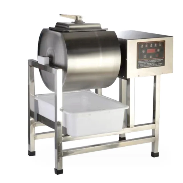 Stainless Steel Table Top Marinated Meat Salting Marinator Meat Tumbler Vacuum Marinade Mixer Machine For Sale