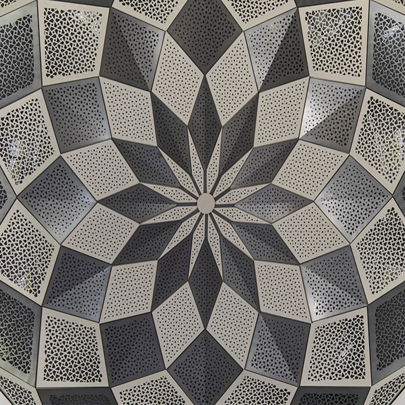Building material aluminum exterior wall decoration perforated panel facade