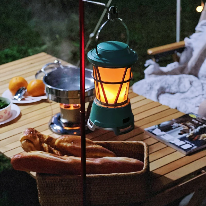 LED Dimmable Retro Classic Antique Kerosene Lamp Battery Powered LED Dimmable Lanterns Portable Lights Lamp