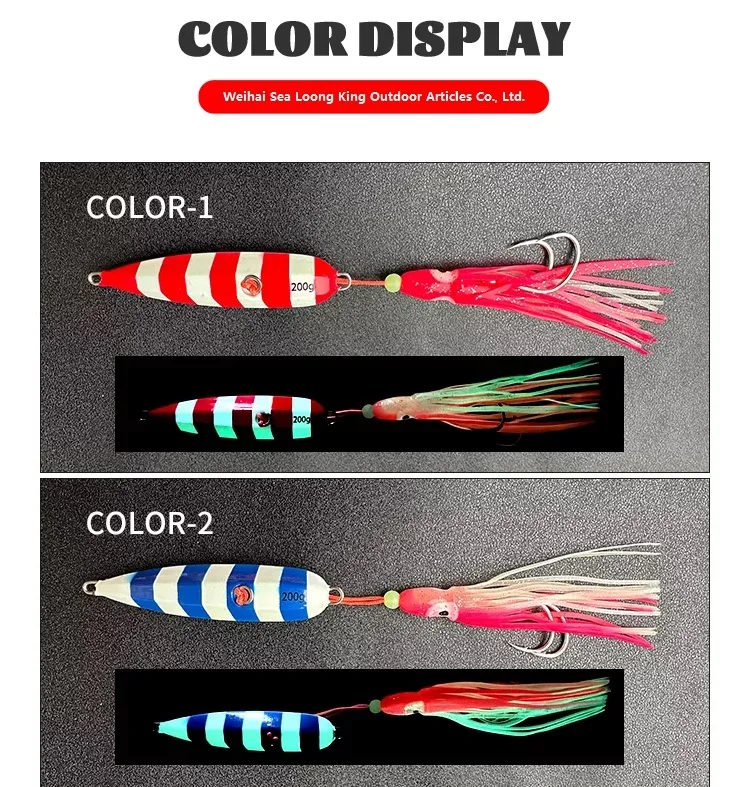 ABA 300g  PVC Skirts Fishing Marlin Tuna Trolling Lure metal jig