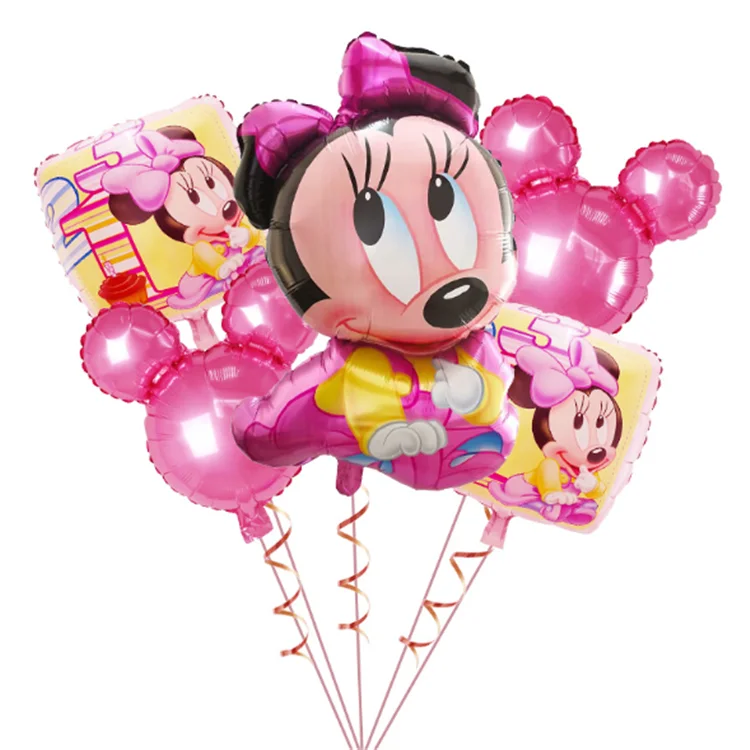 New Design Large Cute Mickey Minnie Cartoon Foil Balloon Baby Birthday Party Decoration Balloon For Kids Toy