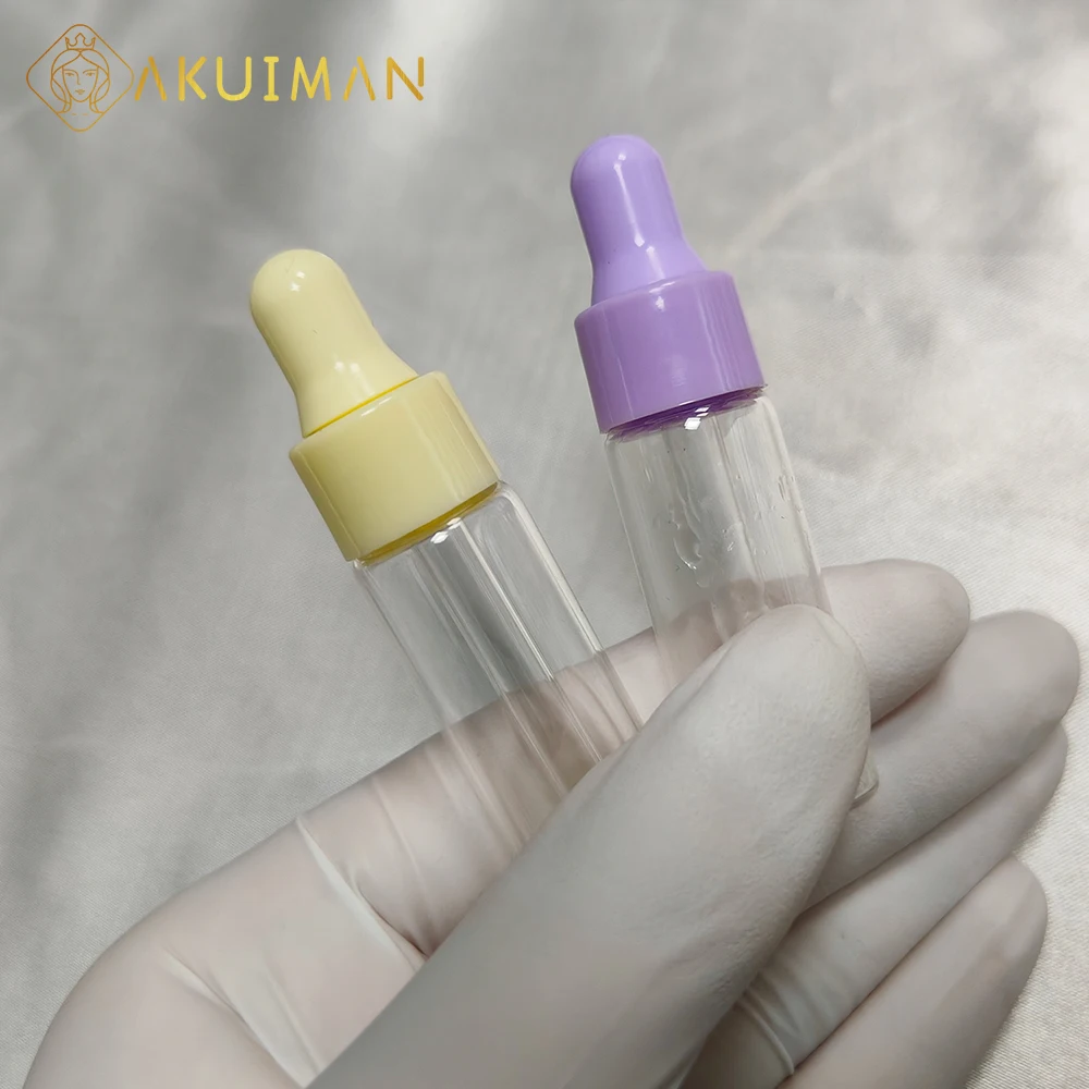 tall cylinder shaped clear glass dropper bottles bottle with for capillary product 3ml leak proof