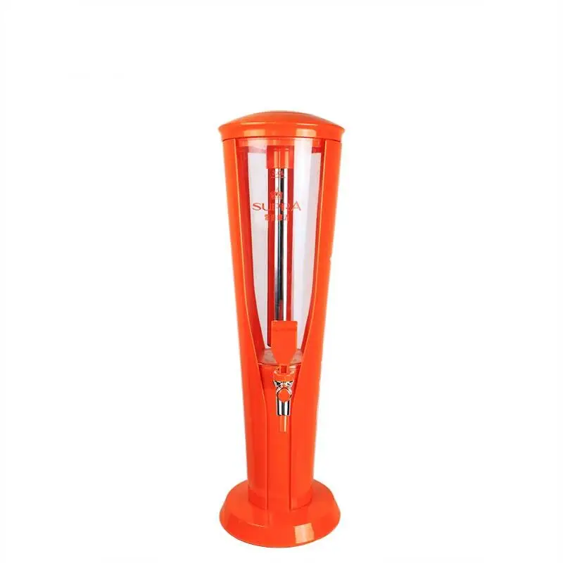 Premium quality beer dispenser 3 liters beverage beer tower with ice tube drink dispensers