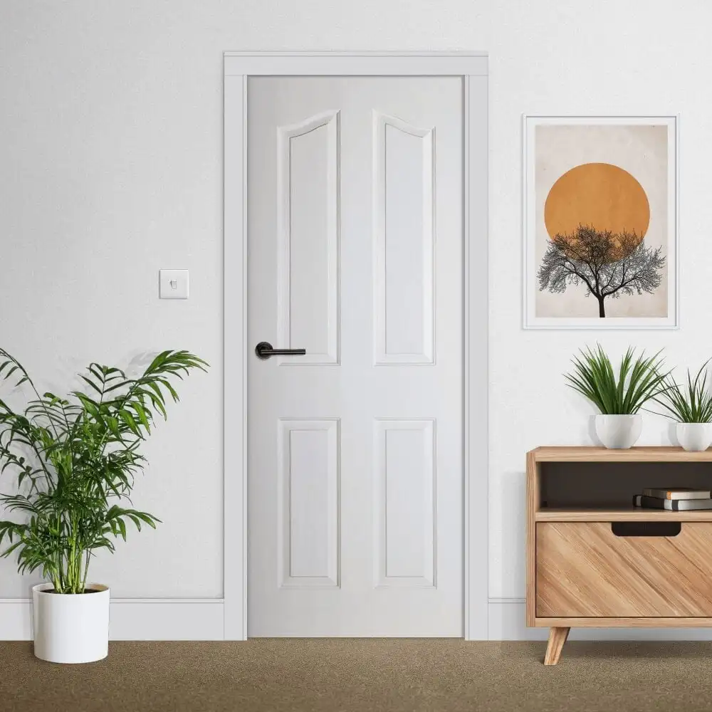 USA White Solid Core hollow core Shaker Prehung Interior French Doors Wood Panel Internal slab Doors