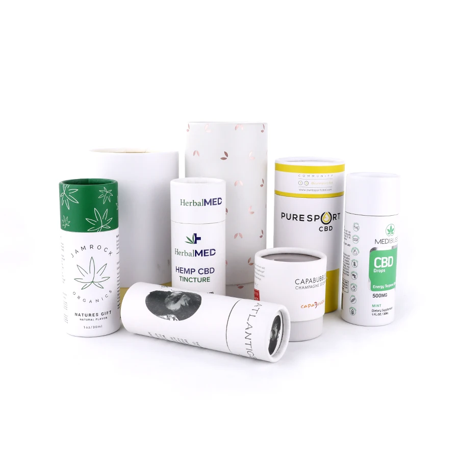 
Art window shaped tall presentation biodegradable custom printed gift paperboard cardboard kraft paper cylinder box 
