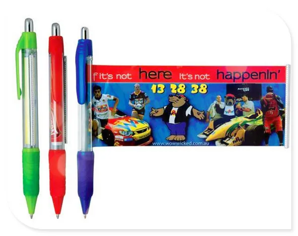  Радуга выдвижной баннер ballpen CH6120 Добро пожаловать OEM продвижение ad флаг ручка для