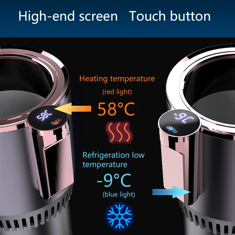 
Dc 12V Electric Mini Fridge Cup Car Drink Cooling Heating Holder Car Cup Holder Tablet For Truck 