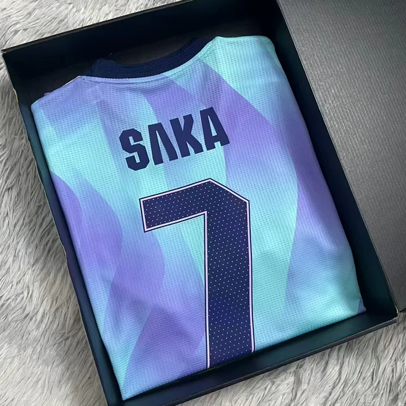 24/25 Новые футболки для клубного футбола Arsenalles 3rd away jerseys, оптовая продажа, пользовательские футбольные майки с номерами sakas #7, футбольные майки