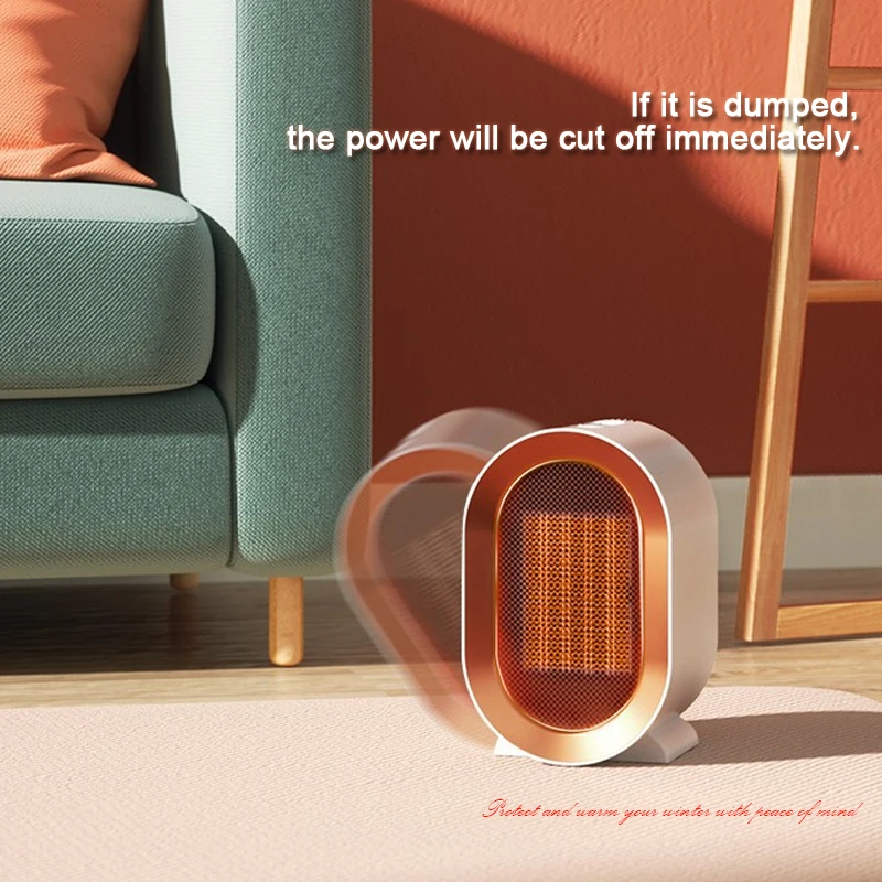 Desktop Heater Household Electric Portable Fan 1200W PTC Fast Heating Warmer Machine for Winter Home and Office
