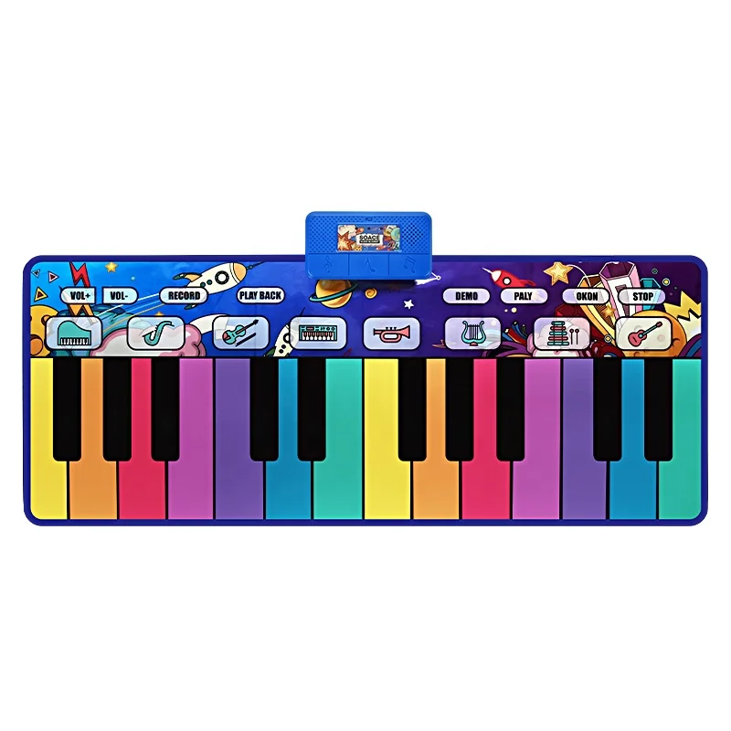 Kids Early Educational Musical Piano Dancing Carpet 24 Keys Gigantic Keyboard Play Mat