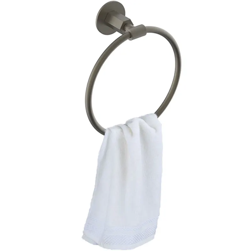 Brass Nickel Brushed Color Bathroom Accessories Wall Mounted Round Towel Ring