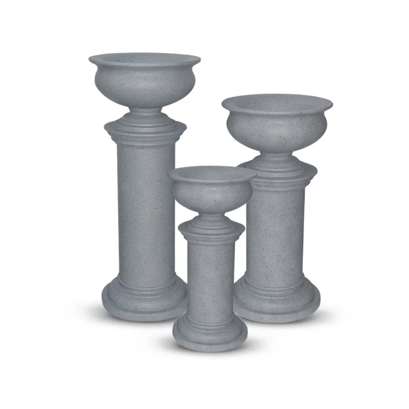 80/100/120cm Tall Planter Stand Factory Wholesale Rectangular Plant Stand Indoor Outdoor Fiber Clay Flower Pot Stand