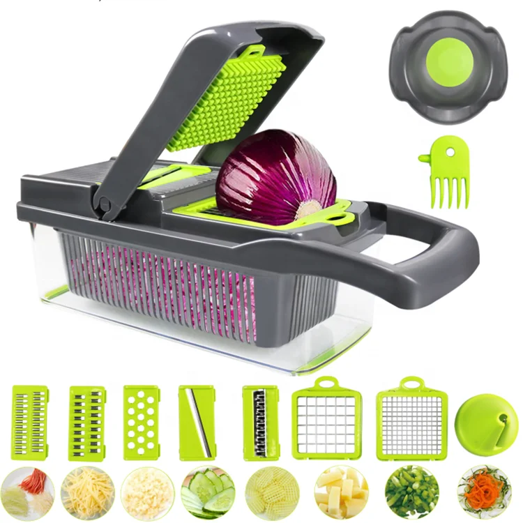 12 in 1 Kitchen Gadget Multi Manual Vegetable Cutter Onion Chopper Dicer Vegetable Chopper