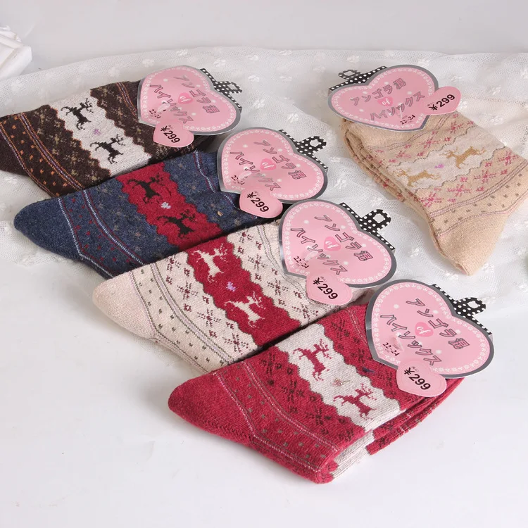 Wholesale Fashion Wool Blended Crew Socks Winter Heatech Socks Highquality Unisex Trending Thick Thermal Warm Snow Socks Casual