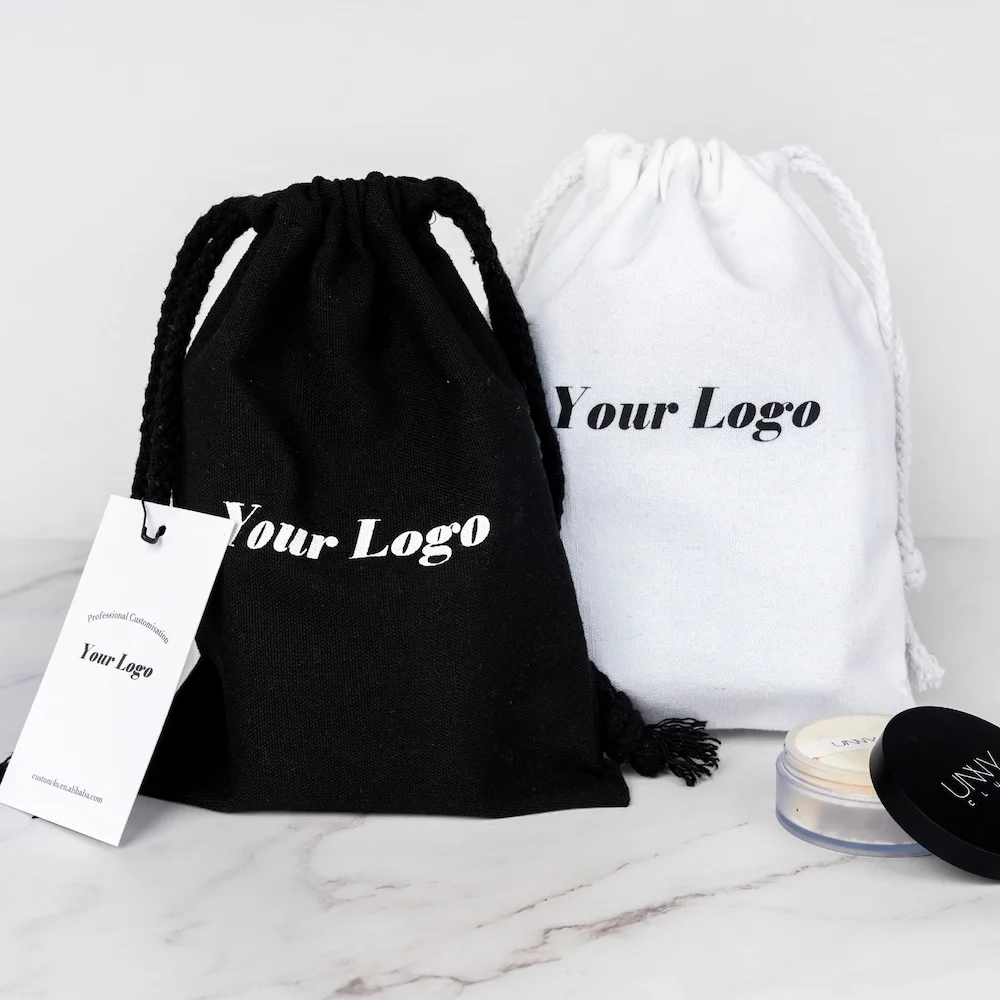 High Quality Plain Canvas Shopping Packaging Organic Cotton Drawstring Dust Bag