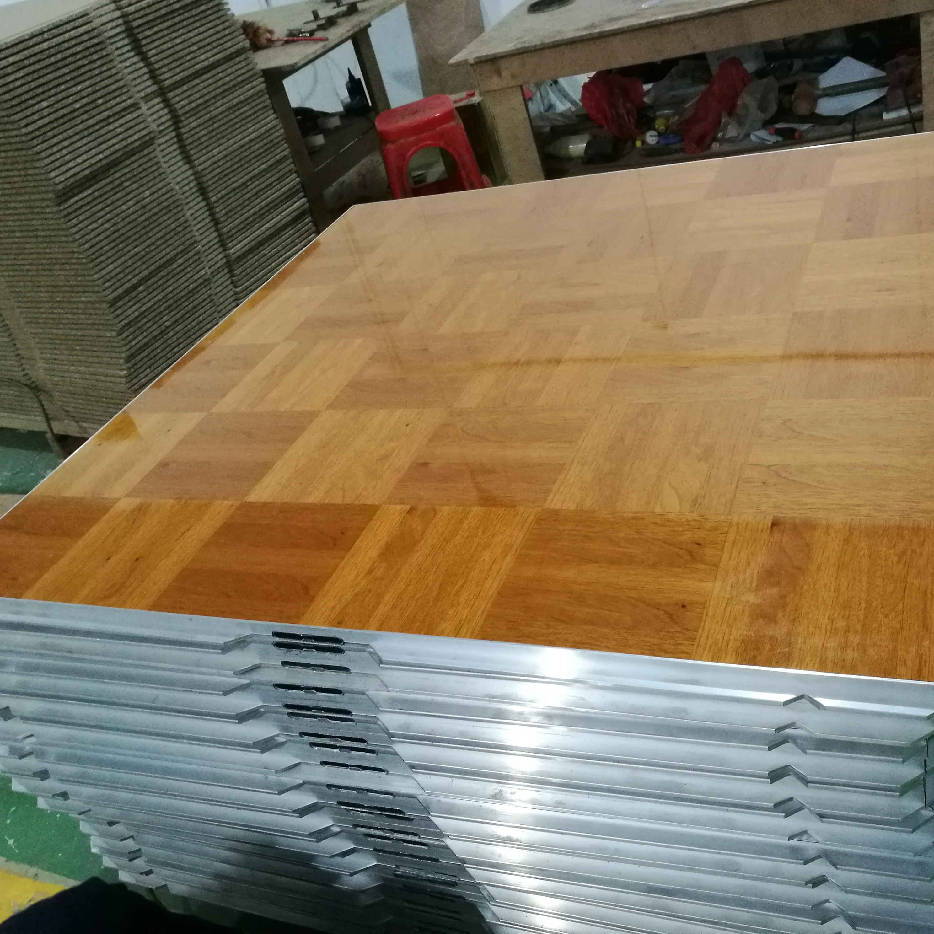 GSDFD1 2022 New Design Magnet Durable Portable Teak Wood Dance Floor