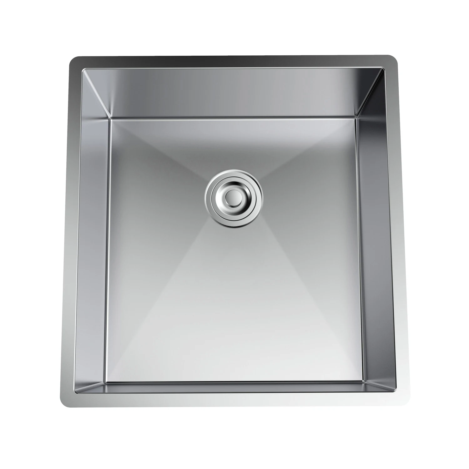 High-Quality Handmade 304 Stainless Steel Square Single Bowl Sink for Compact Kitchens