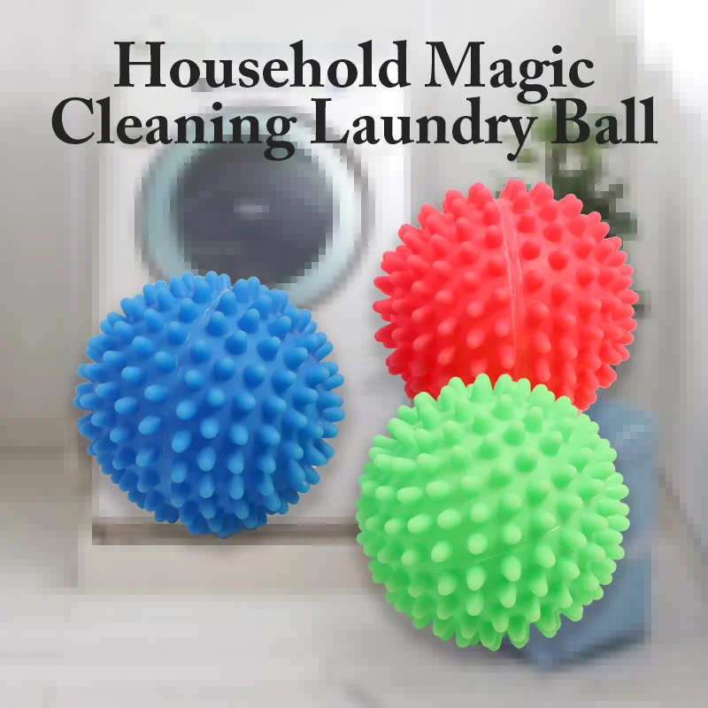 PVC Dryer Balls Reusable Clean Tools Laundry Washing Drying Fabric Softener Ball Dry Laundry Products Accessories Washing Ball