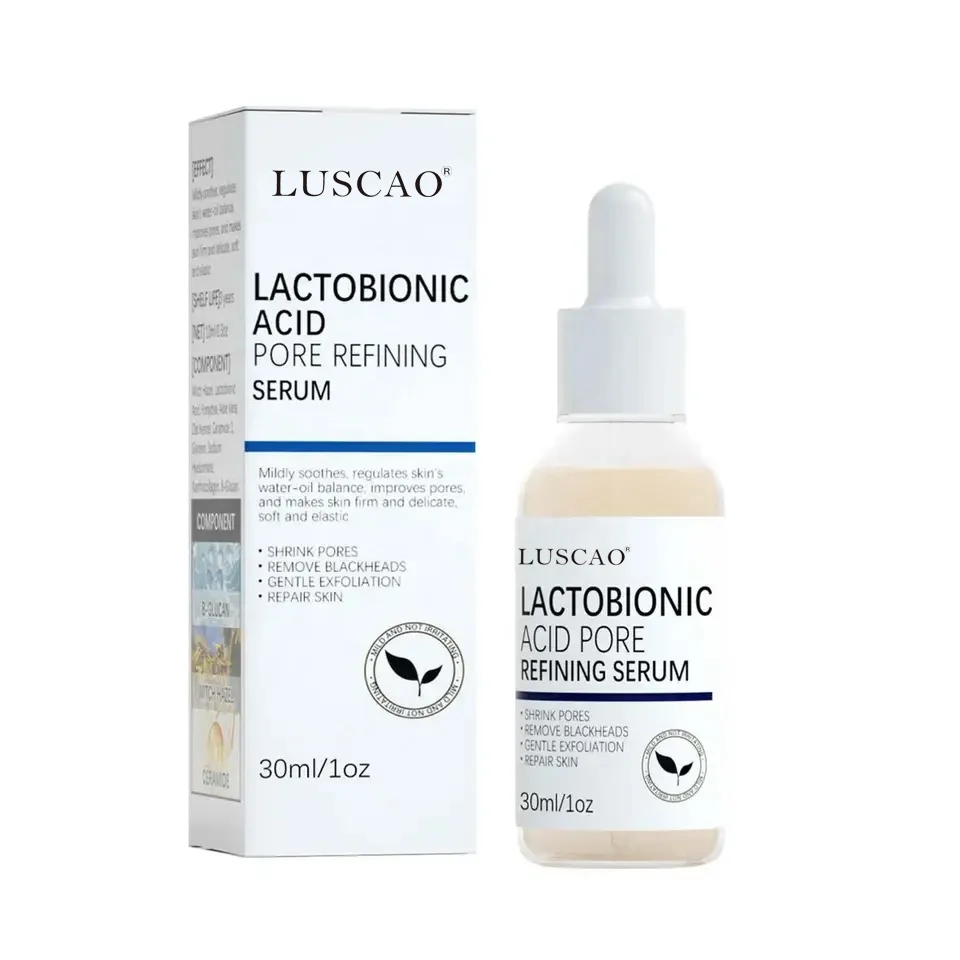 Lactobionic Acid Pore Shrink Face Serum Hyaluronic Acid Anti aging Moisturizing Skin Care Serum