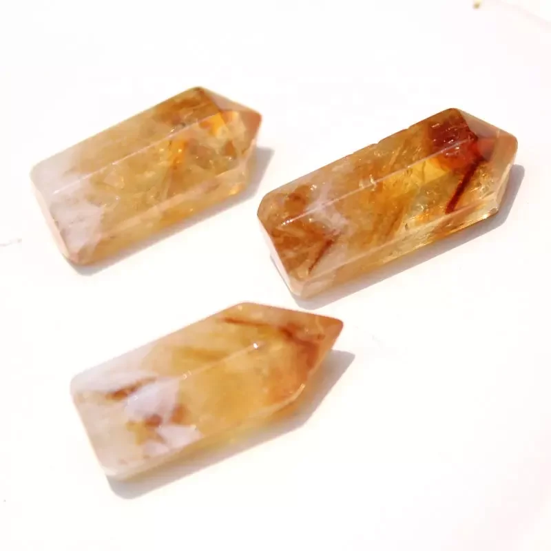 Wholesale Price Mini Crystal Wand Natural Brazil Citrine Quartz Crystal Point For Pendant