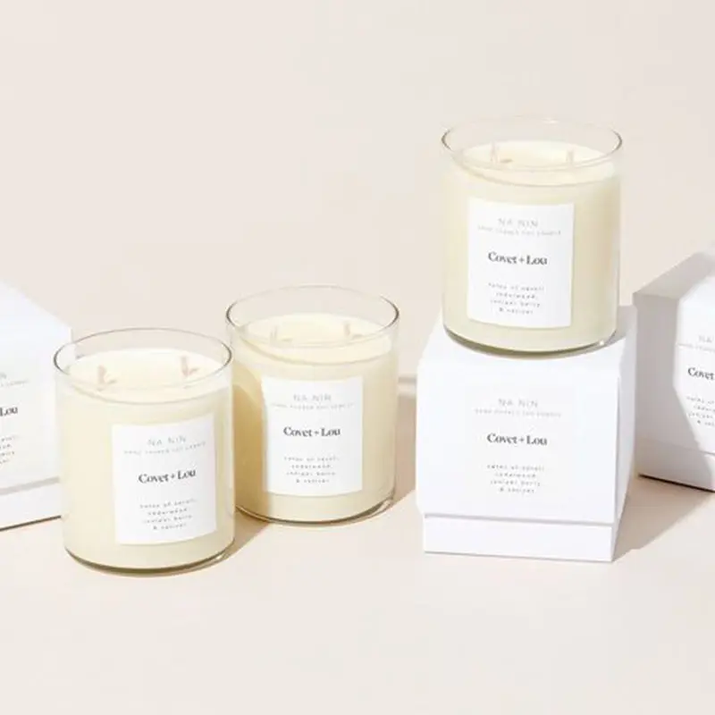 Home Decoration Custom Fragrance Aroma Soy Wax Candles Glass Cup Aromatherapy Scented Candle With Wood Lid