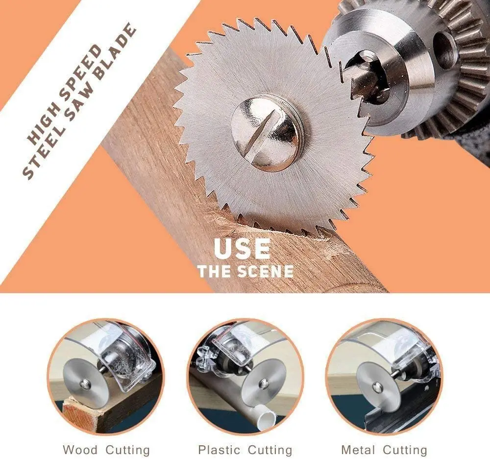 Metal Cutting Disc Hss High Speed Steel Rotary Blade Wheel Discs Mandrel For Tools Wood Cutting Saw For Dremel Cut off