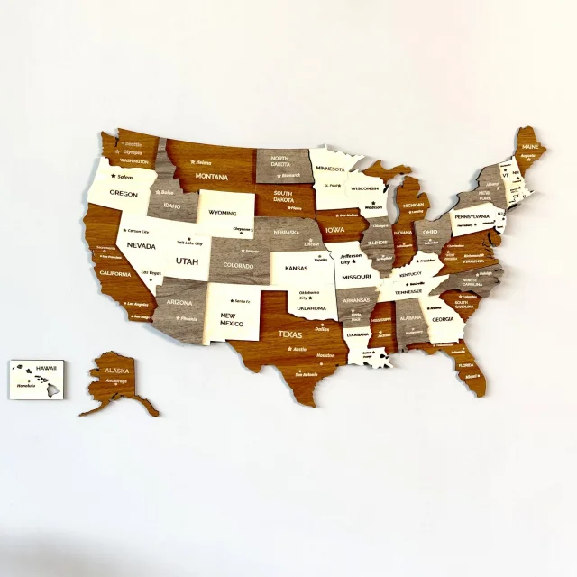 New Desgin Home Office Gifts Large Push Pin Map Decoration Art Wall World Travel Wooden Map