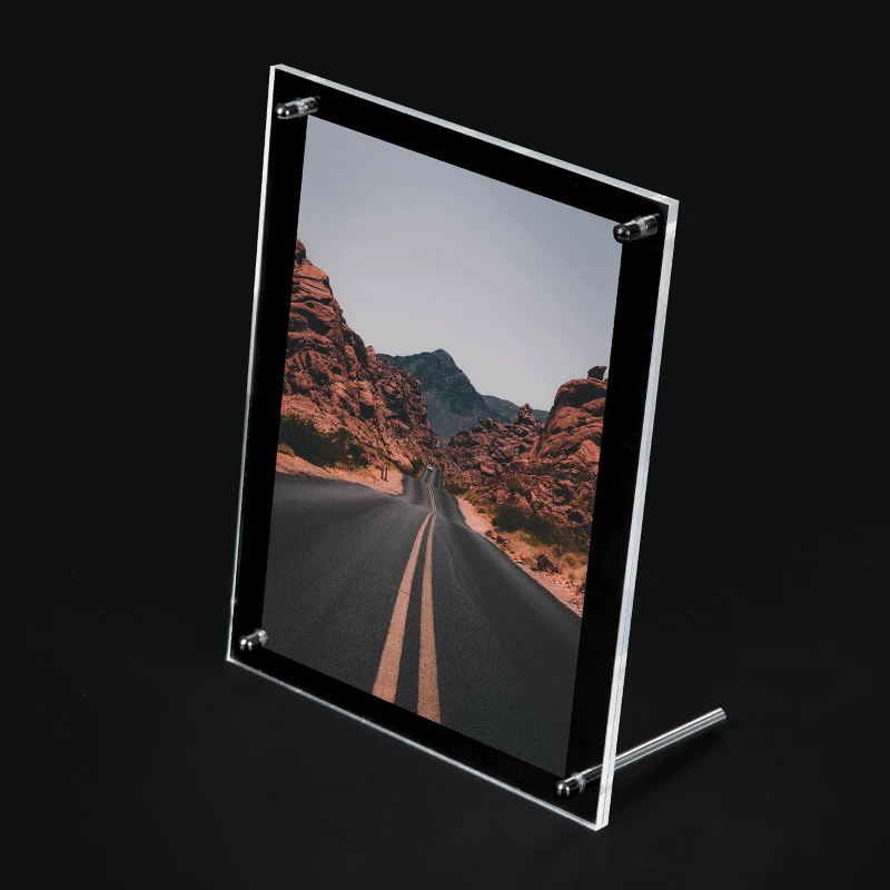 Picture Family Digital Photo Frame Custom A4 Clear Acrylic Iron Customized Logo Digital Printing Aibo Transparent Fashionable