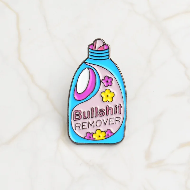  2021 Hot Selling Laundry Liquid Modeled Brooch Hard Enamel Cartoon