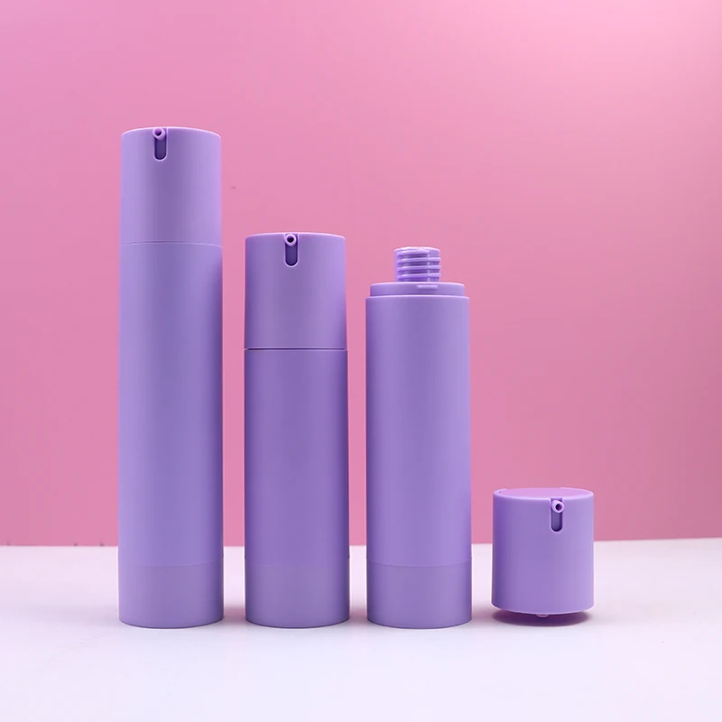 Purple Cosmetic packaging bottle purple emulsion airless bottle 80ml 100ml 120ml