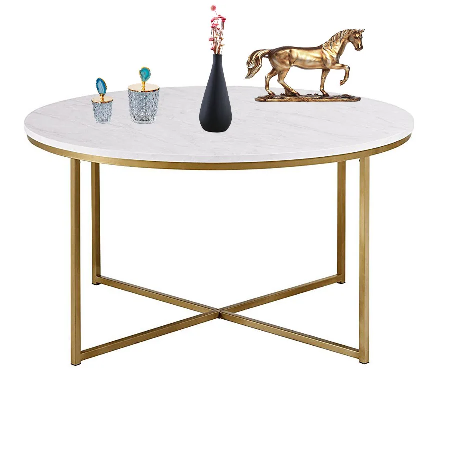 promotional living room hotel decor golden brown marble table dining manufacturer