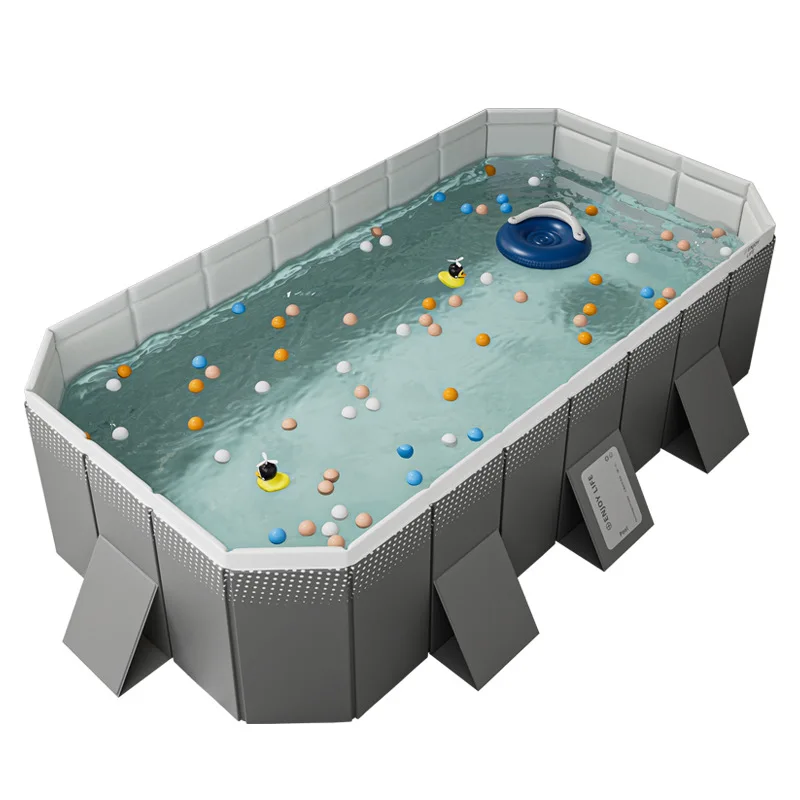 Above Ground Steel Frame Swimming Pool China Brand Large Above Ground Steel Wall Rectangular Metal Frame Swimming Pool For Sale