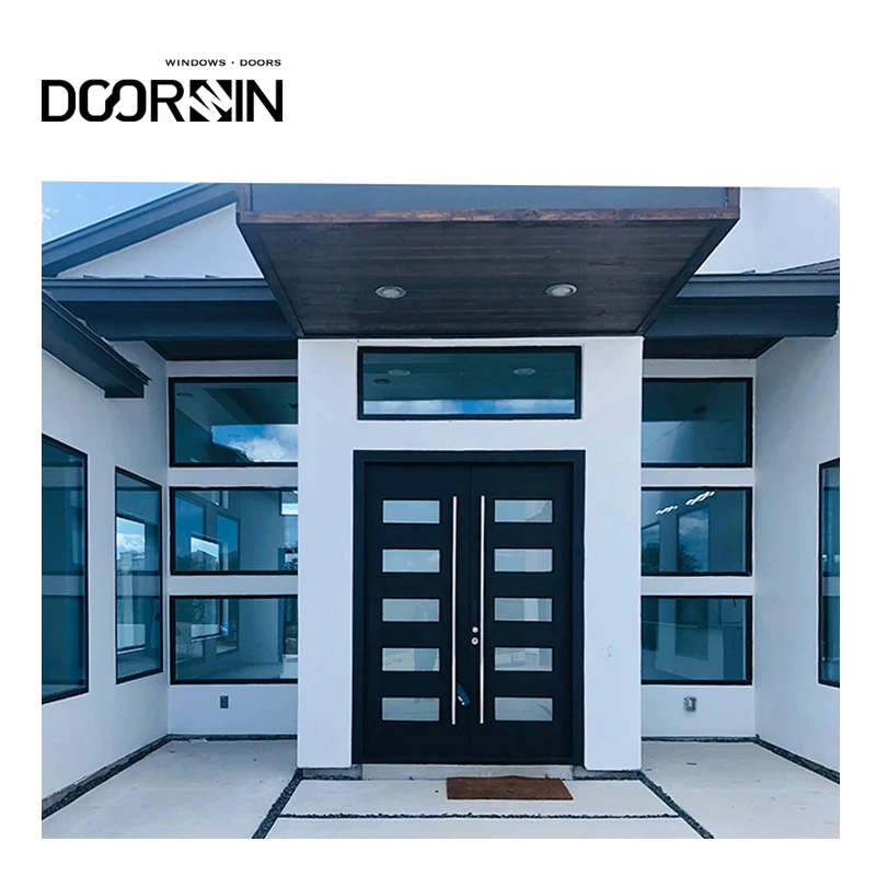 Doorwin Residential San Antonio Texas Project Новый дизайн тепловизор алюминиевые фиксированные стеклянные окна