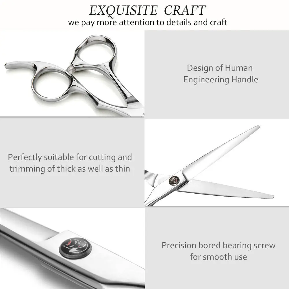 Hair Scissor set home use Hair Hairdressing Scissors Kit Hair Clipper Razor Thinning cutting Scissors Barber haircut set