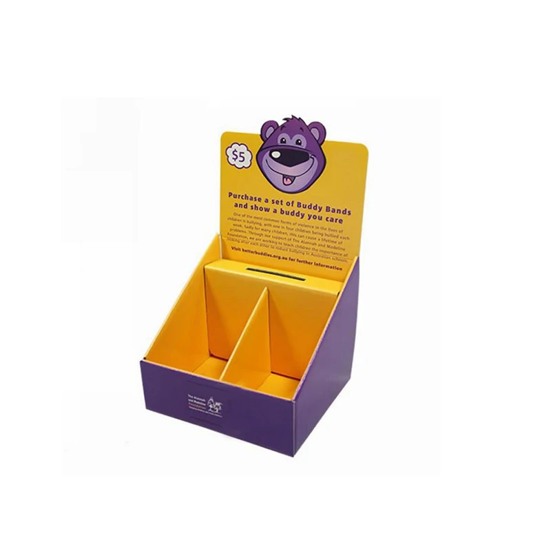 Customized tear off cardboard perforated display box for supermarket