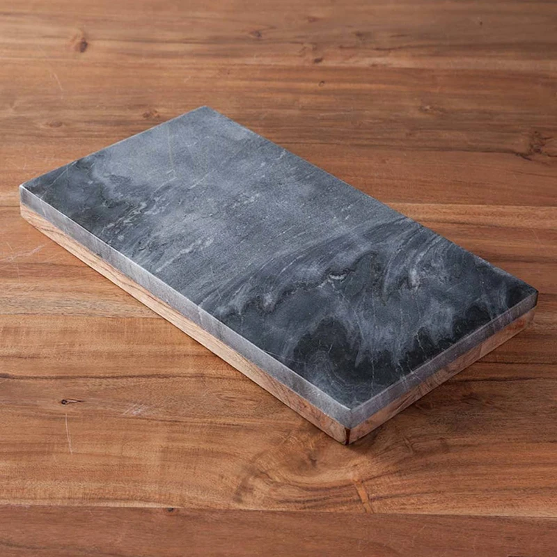 wholesale reversible rectangle marble acacia wood cutting board wooden serving board