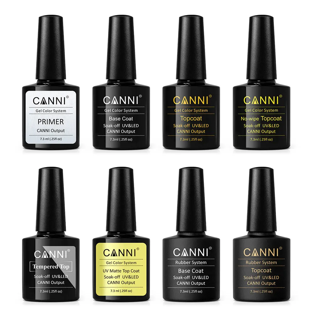 CANNI Nail Art Acrylic Nails Dehydrator Primer Base Reinforce Matt Tempered Diamond Top Coat uv gel nail polish base topcoat