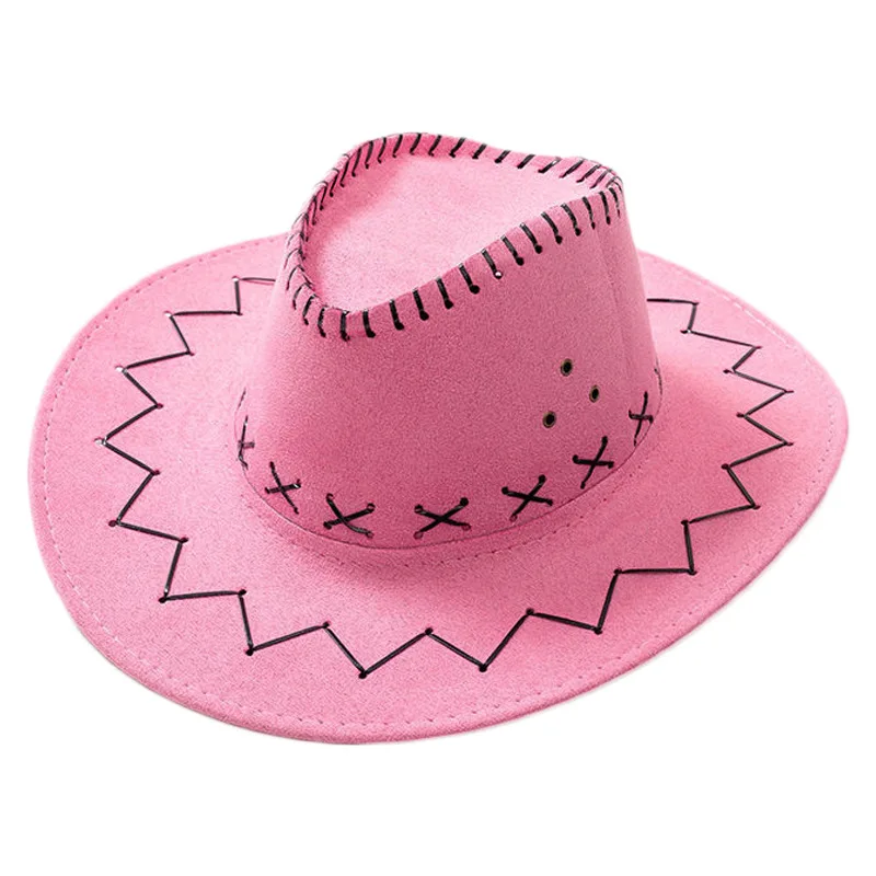 Deluxe Wide Brim Cowboy Hat Unisex Classic Western Style Hats