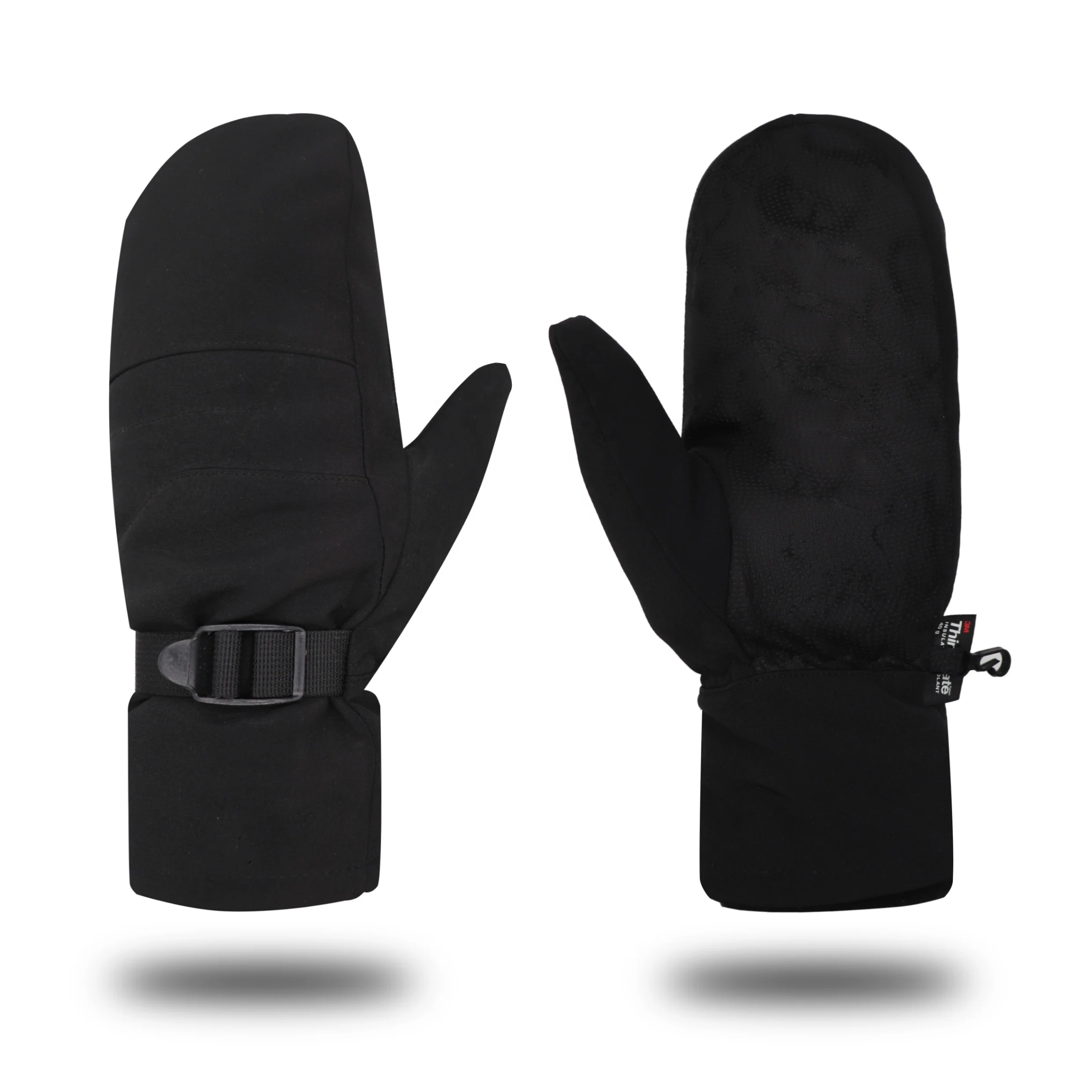 Chinese factory free sample custom nylon taslon PU antiskid much warmer winter ski gloves